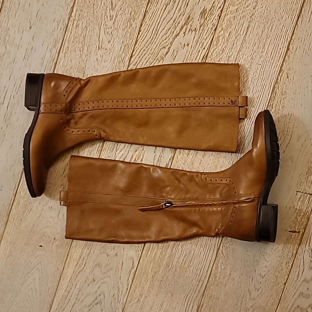 NEW Sam Edelman Prina 2 Leather Tall Boots Whiskey Size 7 NWOB - Picture 3 of 8